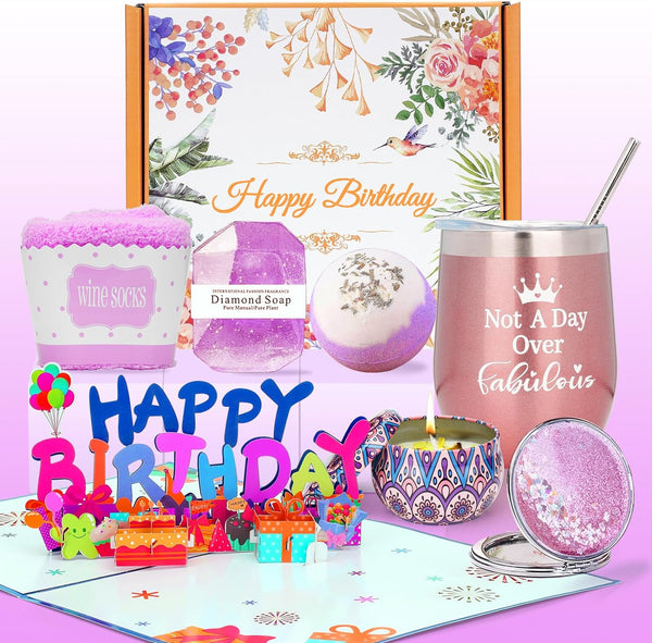 9 PCS Happy Birthday Set Relaxing Spa Gift Basket